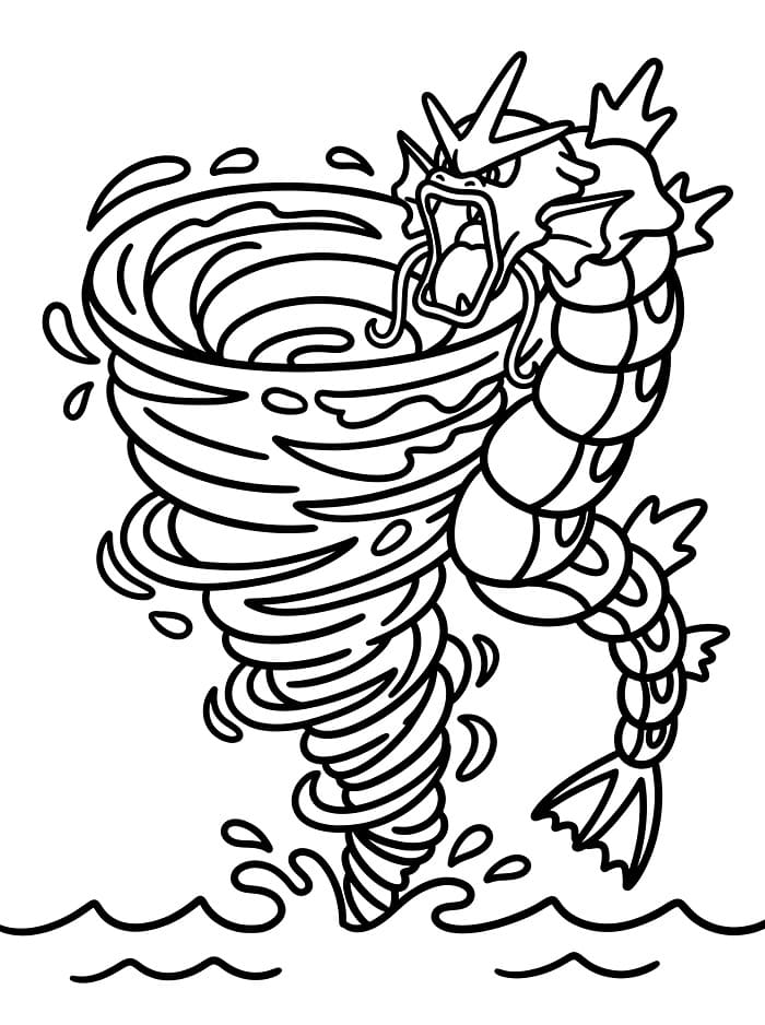 Gyarados lager vanntornado fargelegging