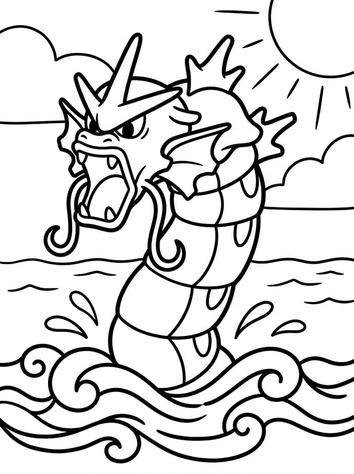 Gyarados stiger fargelegging