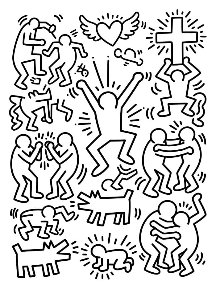 Keith Haring for gutt fargelegging