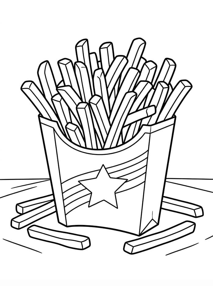 Klassiske pommes frites fargelegging