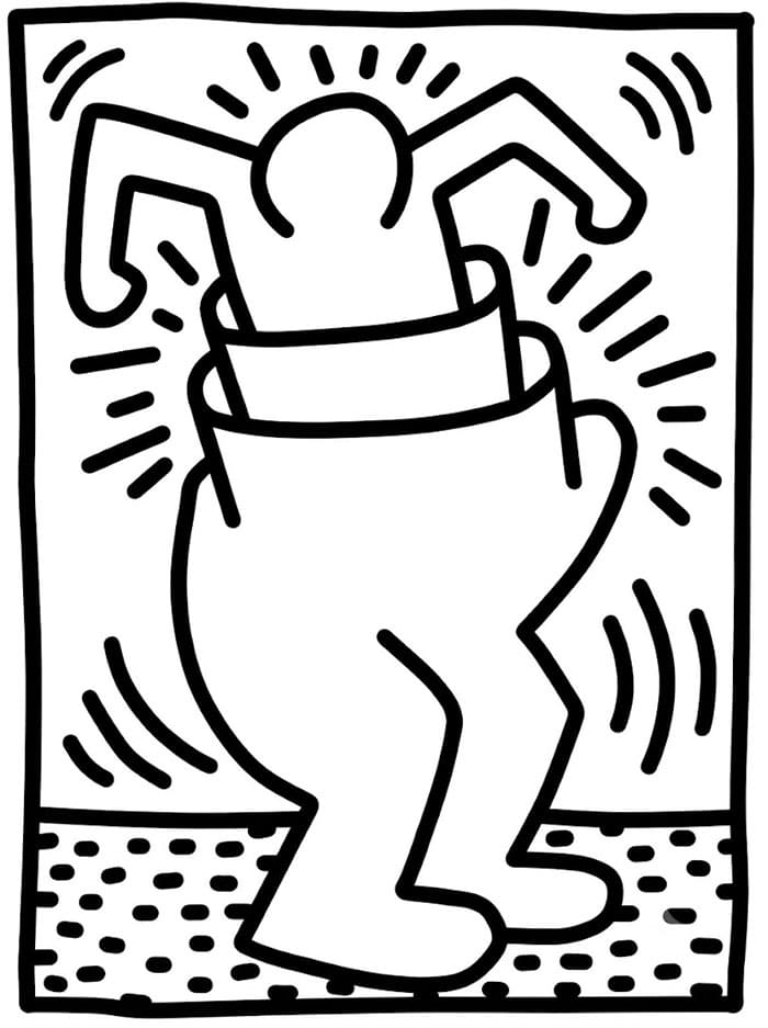 Koppmann av Keith Haring fargelegging