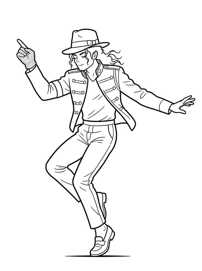 Michael Jackson dans bilde fargelegging