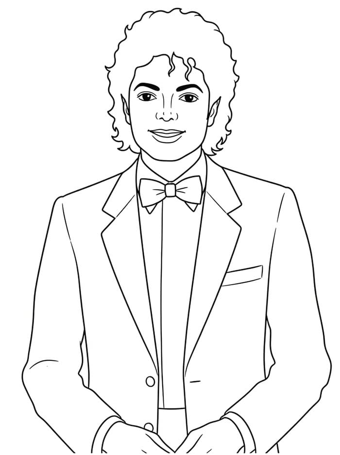 Michael Jackson med sløyfe fargelegging