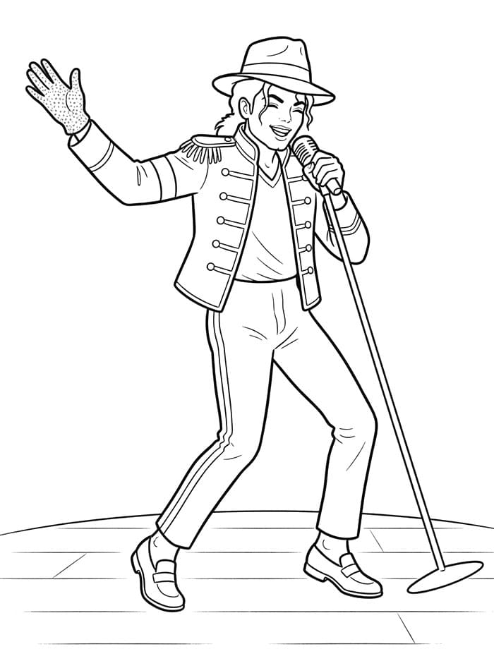 Michael Jackson opptrer fargelegging