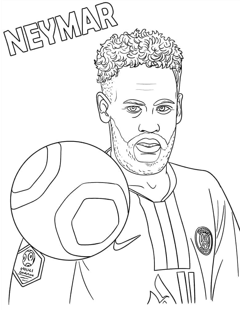Neymar Gratis Utskrift fargelegging