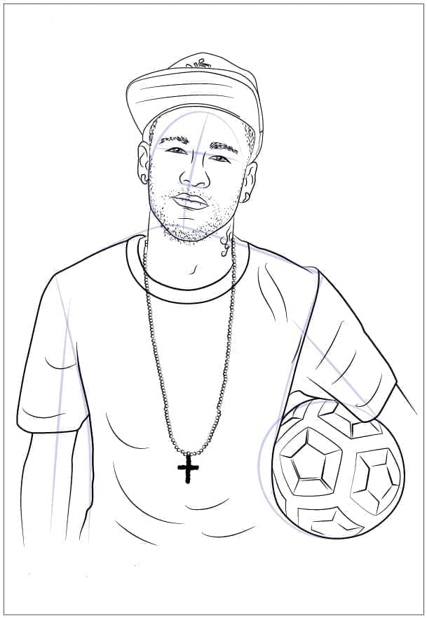Neymar med Ball fargelegging