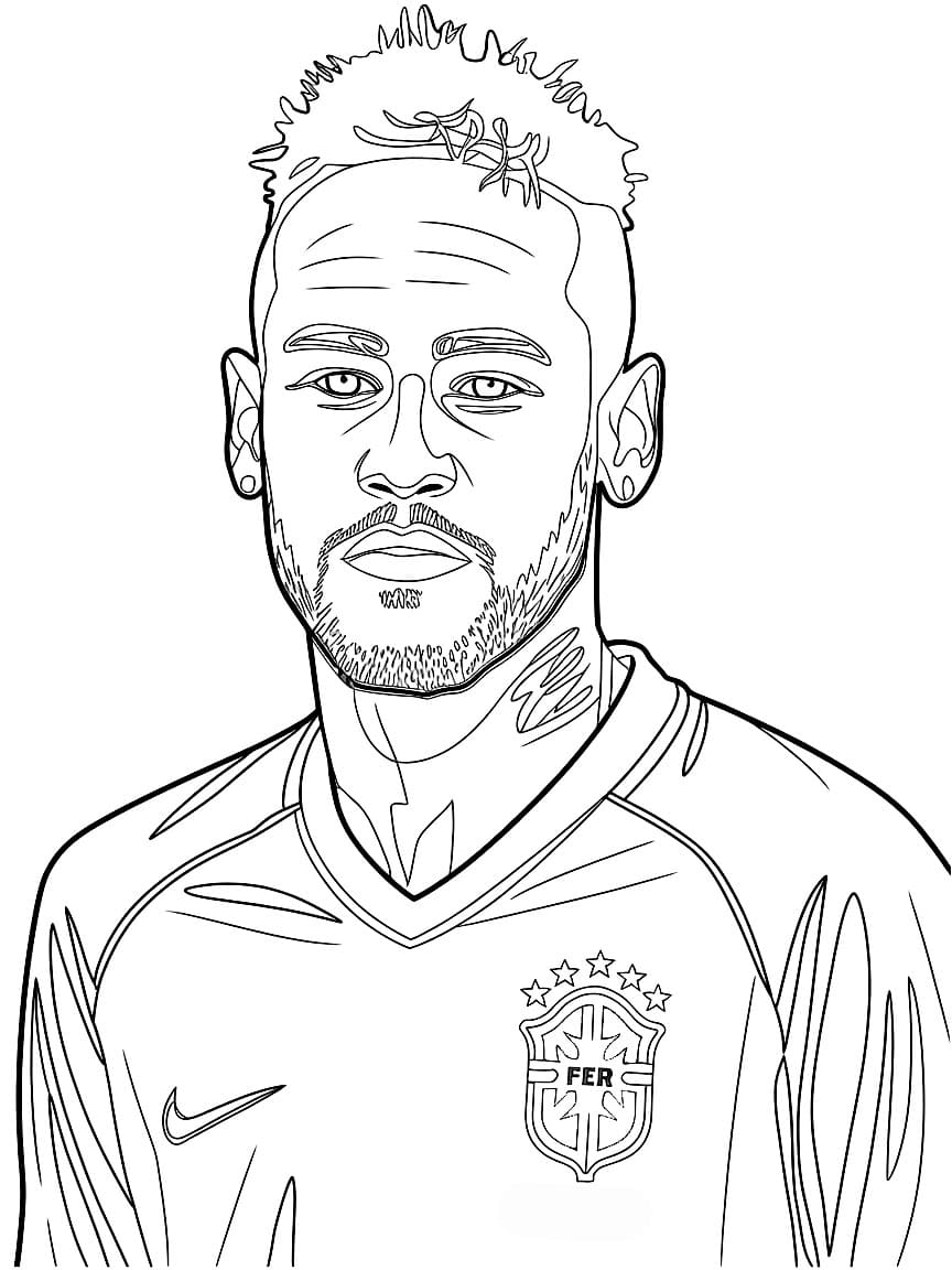 Neymar Sett Forfra fargelegging