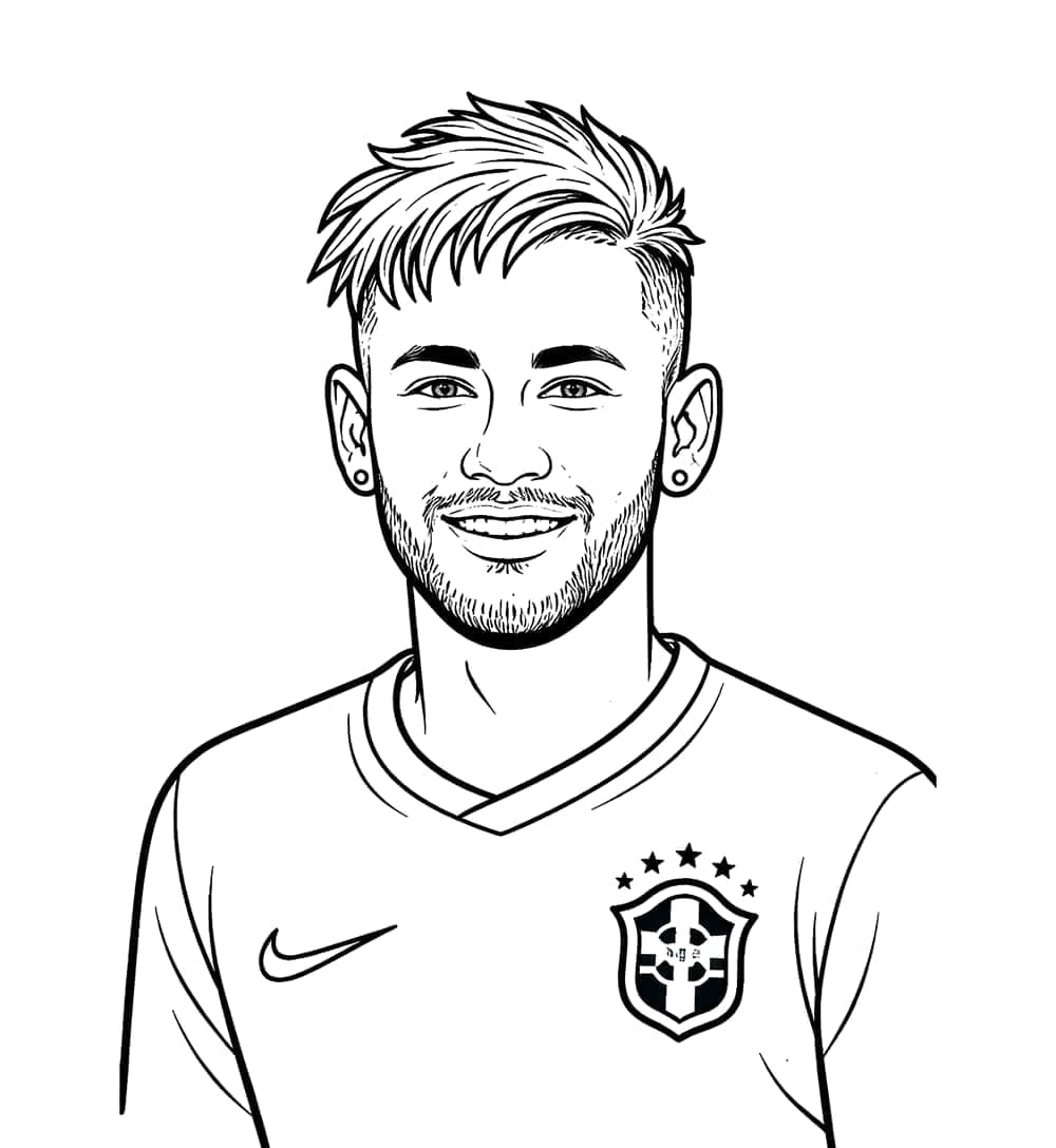 Neymar Smiler Bredt fargelegging