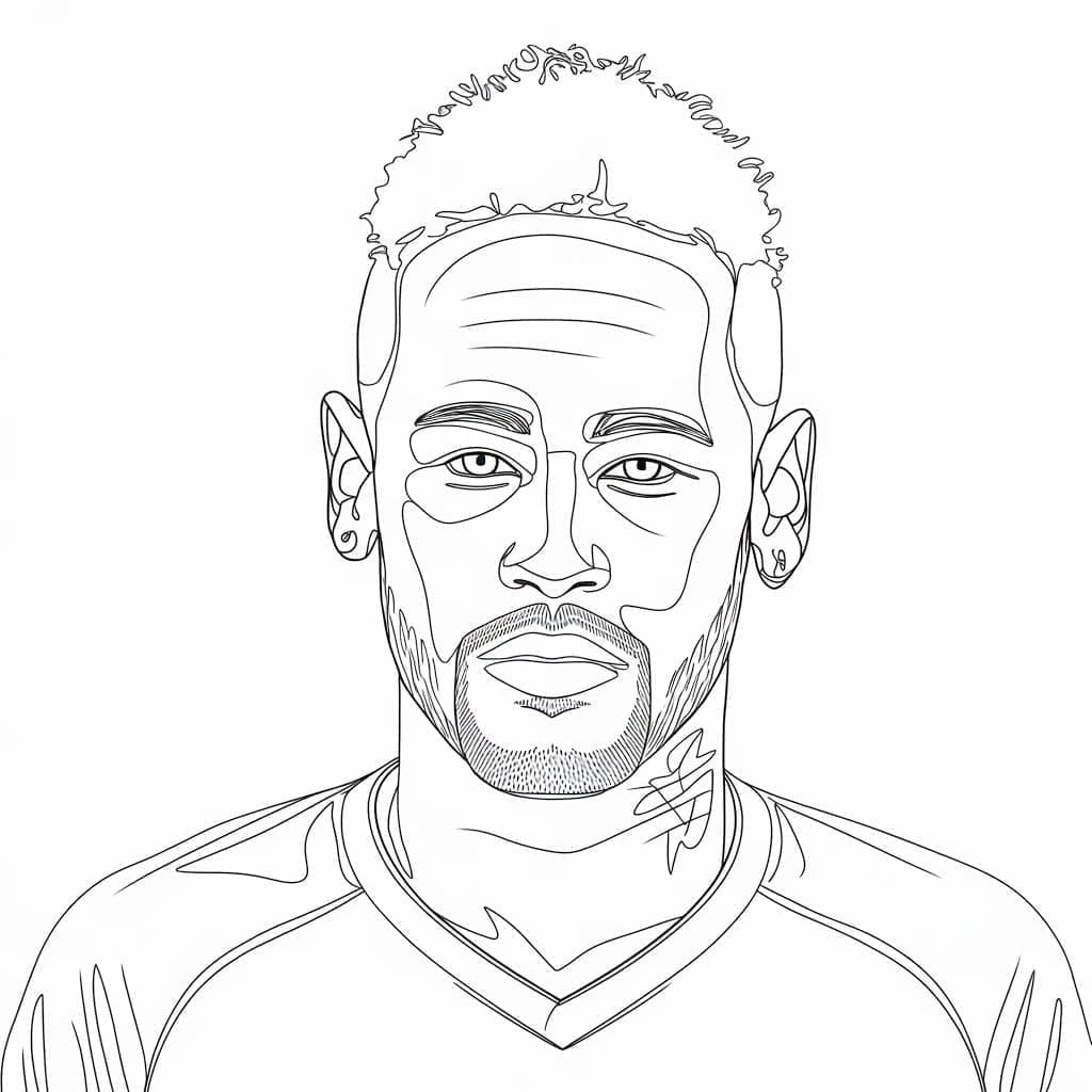 Neymars Ansikt fargelegging