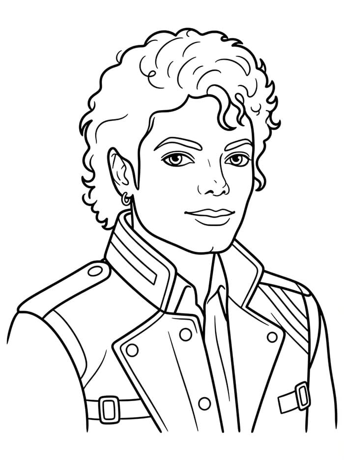 Portrett av Michael Jackson fargelegging