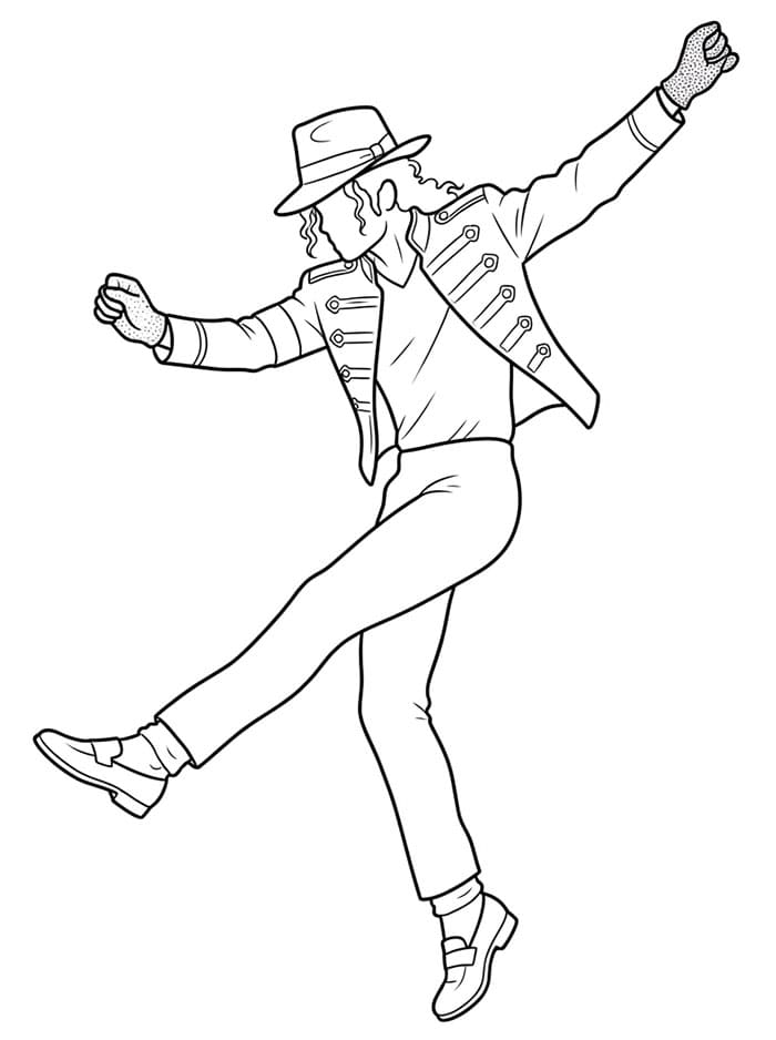 Silhuettdans i Michael Jackson fargelegging
