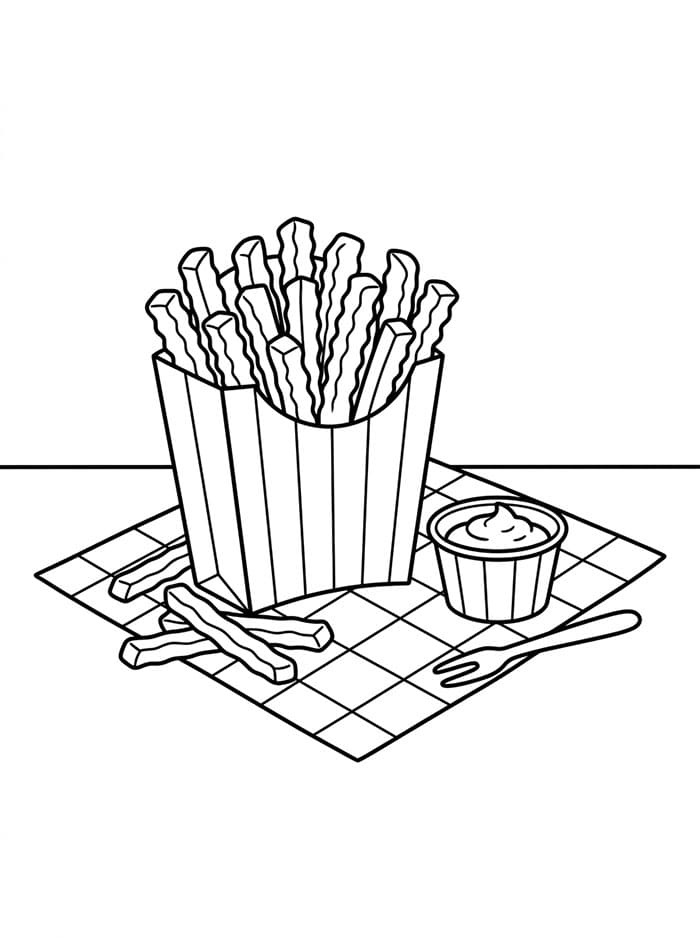 Pommes Frites Fargelegging