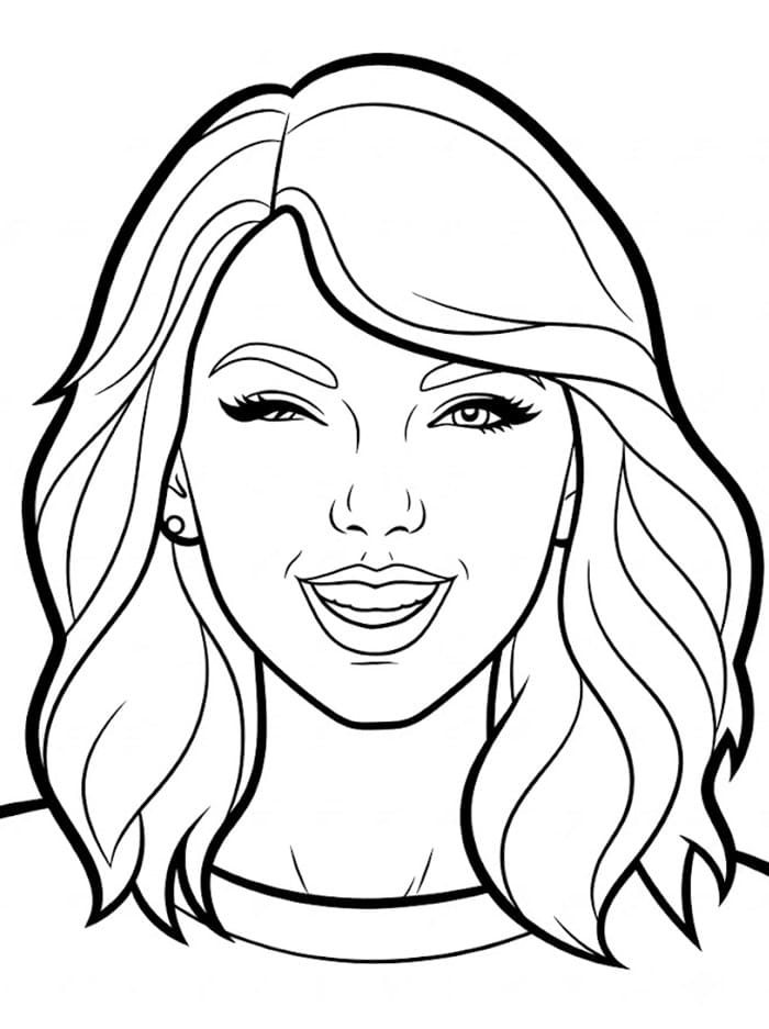 Taylor Swift portrett fargelegging