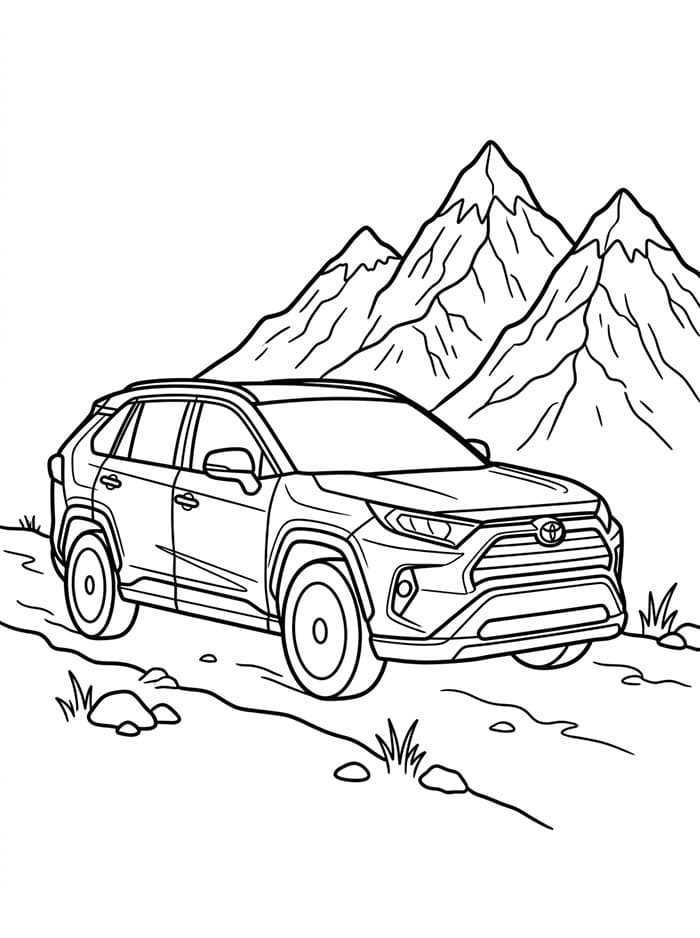 Toyota og fjell fargelegging