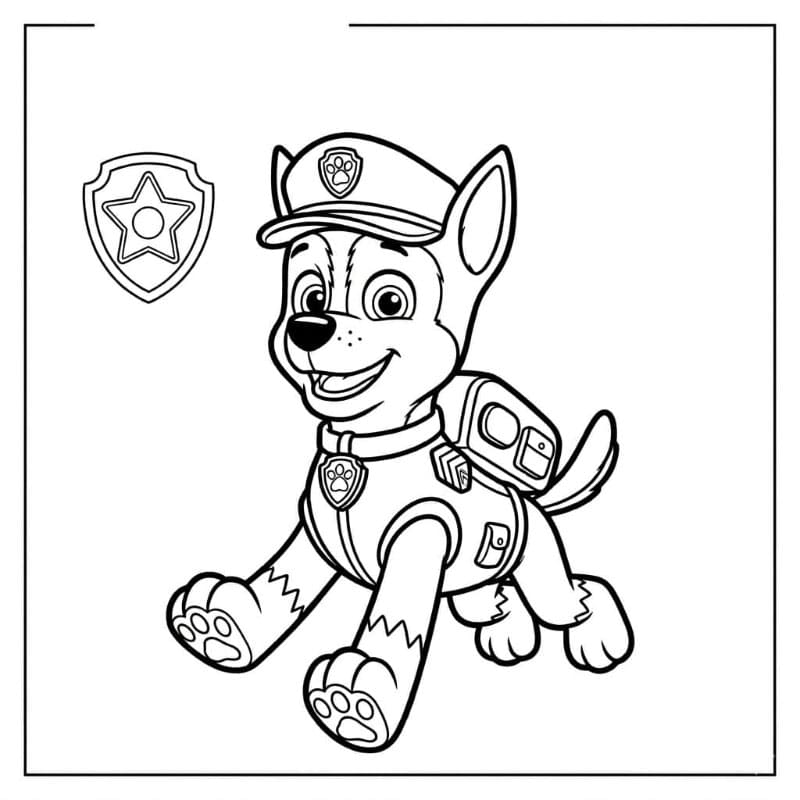 Aktiv Chase Paw Patrol fargelegging