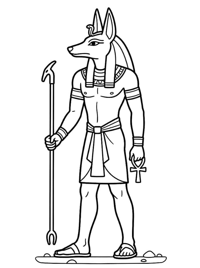 Anubis-guden fargelegging