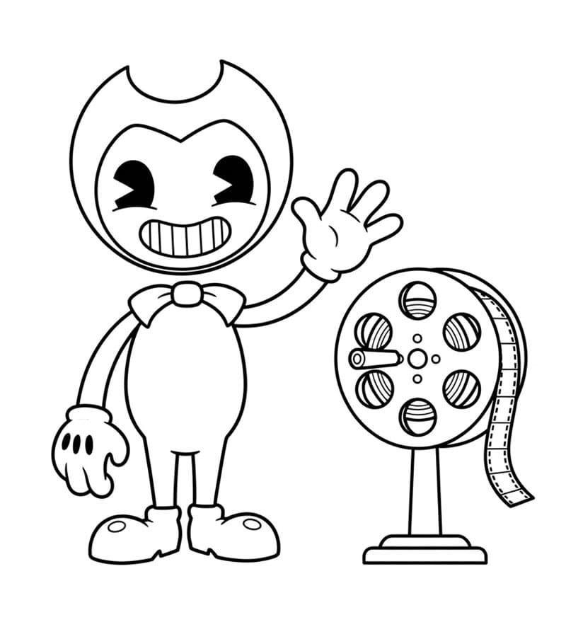 Bendy og en filmrull fargelegging