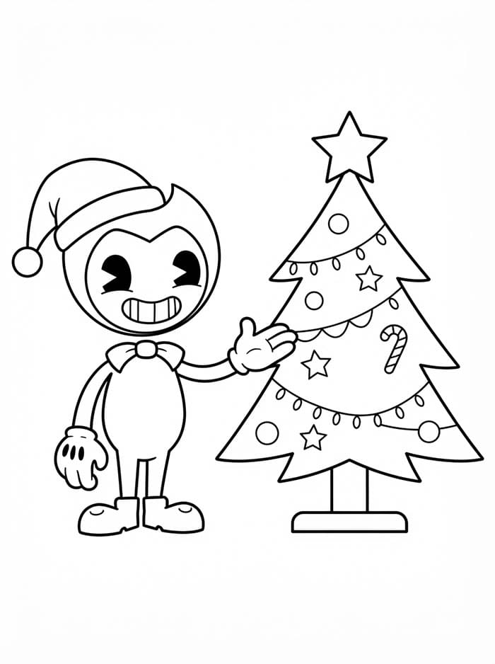 Bendy og juletreet fargelegging