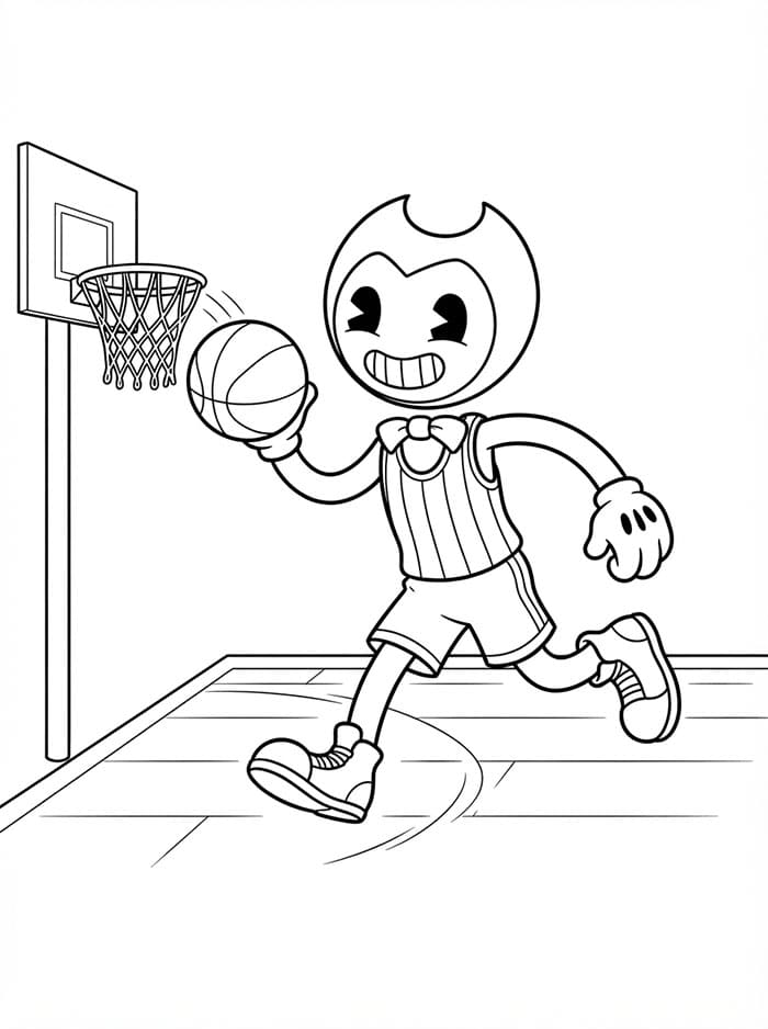 Bendy spiller basketball fargelegging