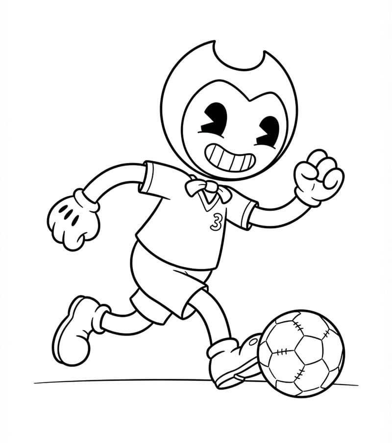 Bendy spiller fotball fargelegging