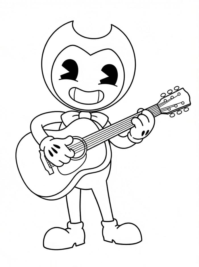Bendy spiller gitar fargelegging