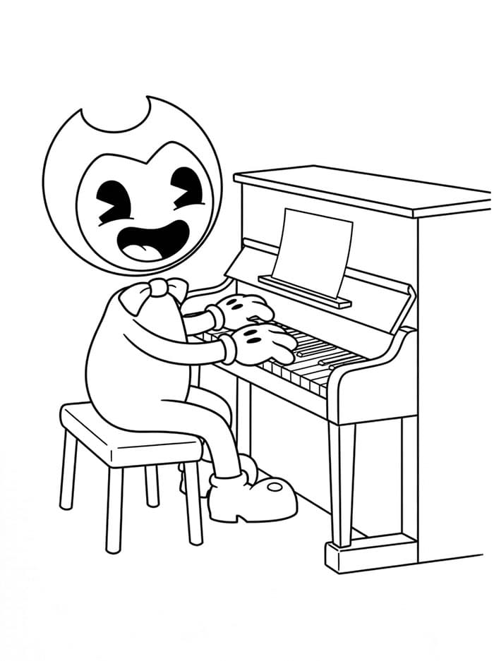 Bendy spiller piano fargelegging