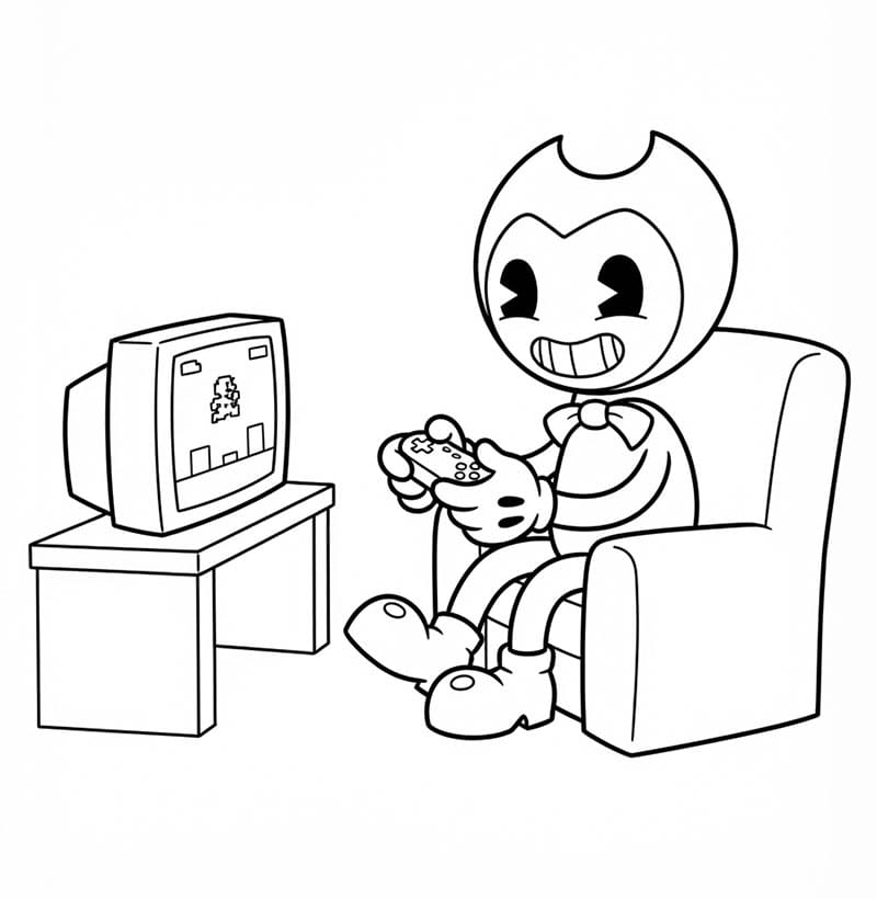 Bendy spiller videospill fargelegging