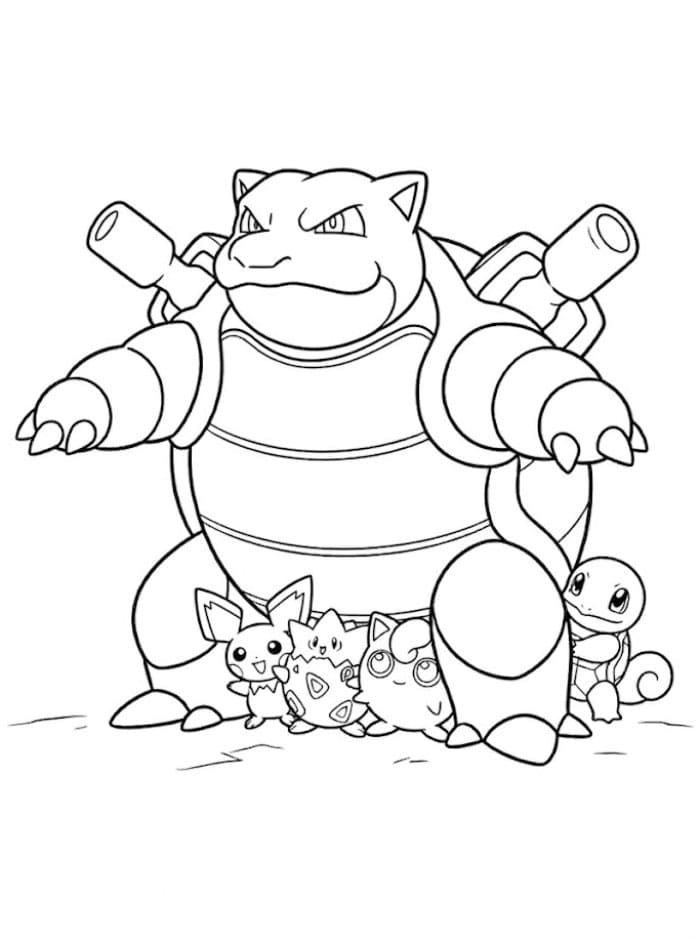 Blastoise beskytter fargelegging