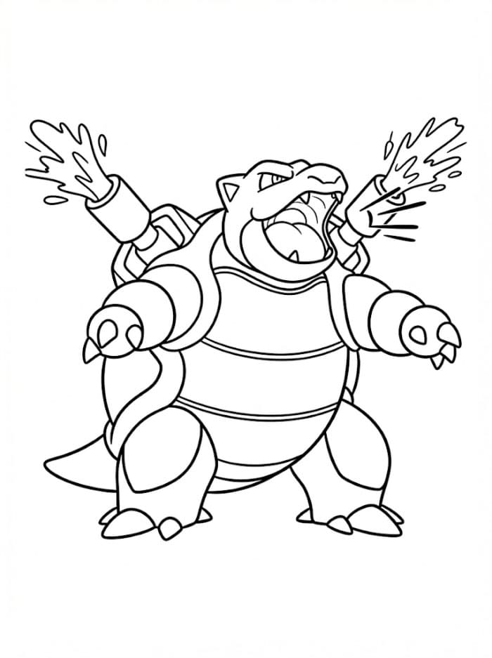 Blastoise brøler fargelegging