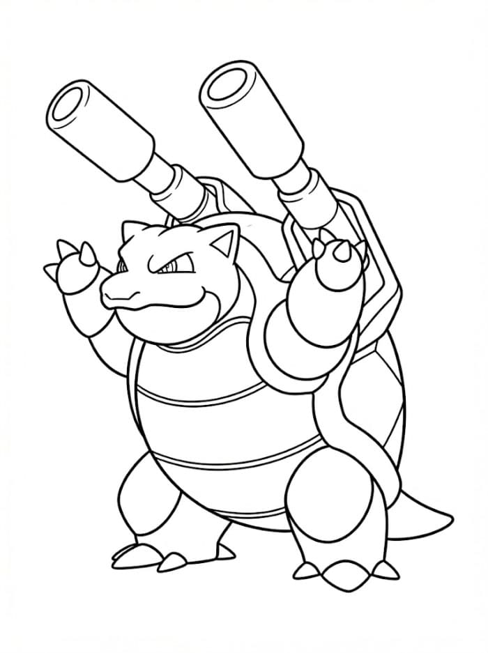 Blastoise hever kanoner fargelegging