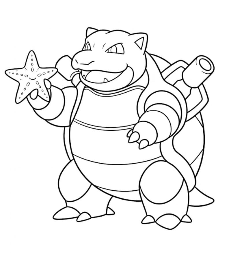 Blastoise holder sjøstjerne fargelegging