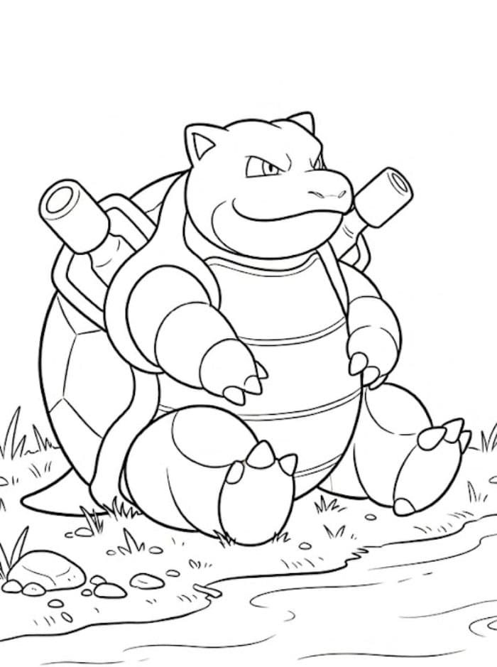 Blastoise hviler fargelegging