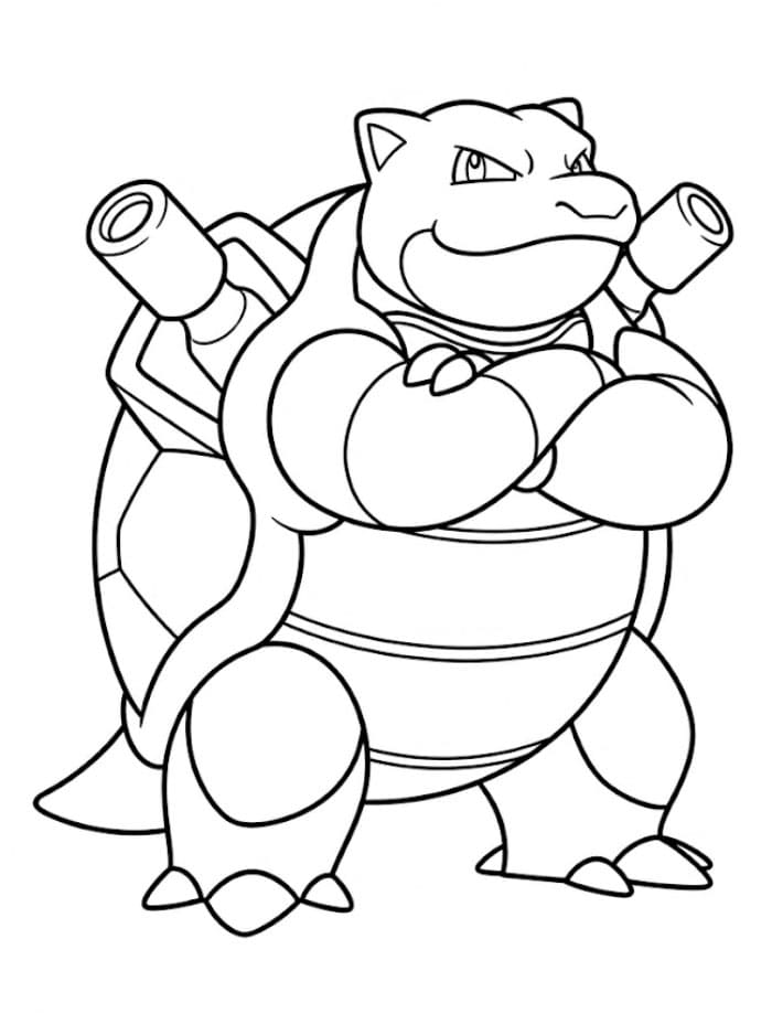 Blastoise selvsikker fargelegging