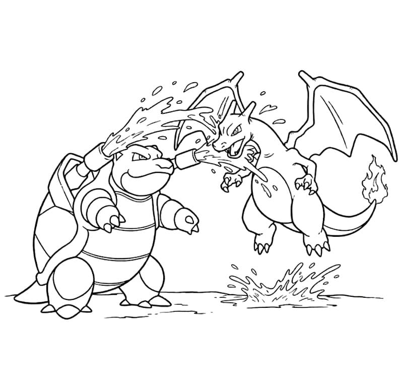 Blastoise slåss fargelegging