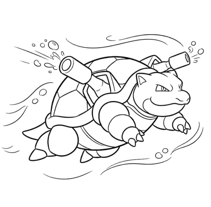 Blastoise svømmer fargelegging