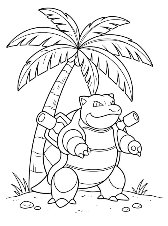 Blastoise under palmetre fargelegging