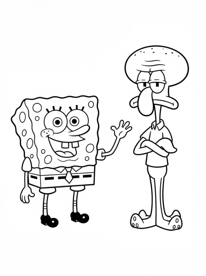 Bleke Fangarm med SvampeBob fargelegging