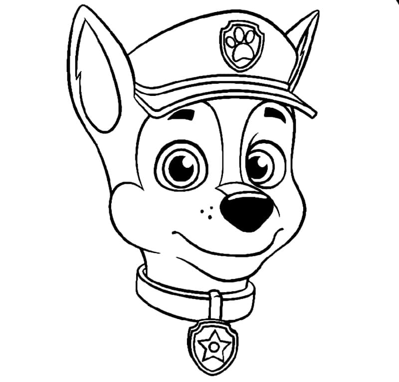 Chase Paw Patrol med utstyr fargelegging