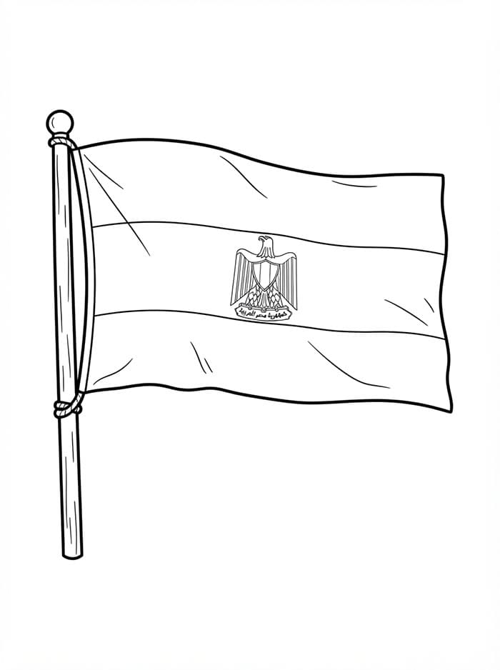 Egyptisk flagg fargelegging
