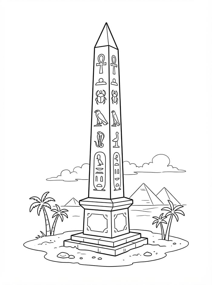Egyptisk obelisk fargelegging