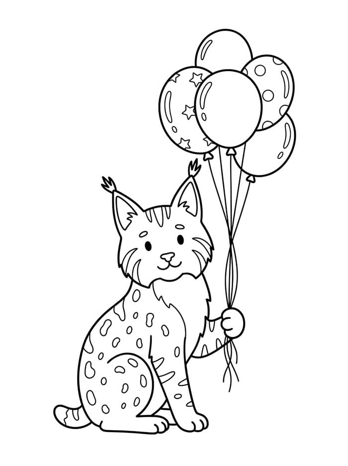Gaupe og ballonger fargelegging