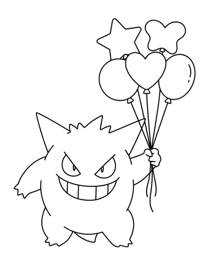 Gengar holder ballonger fargelegging