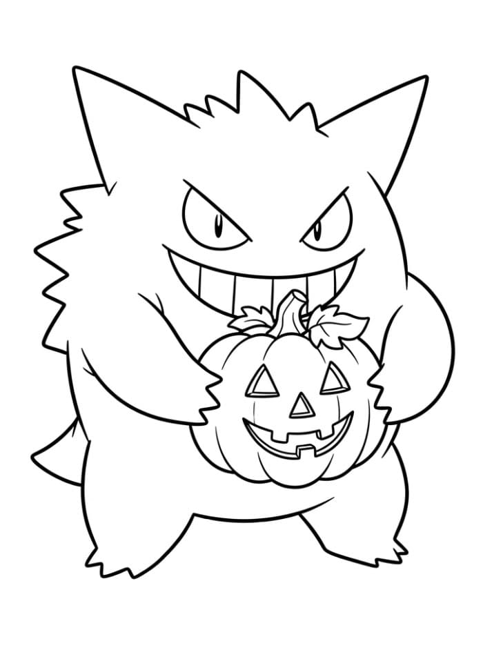 Gengar holder gresskar fargelegging