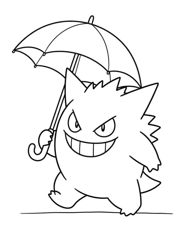 Gengar holder paraply fargelegging