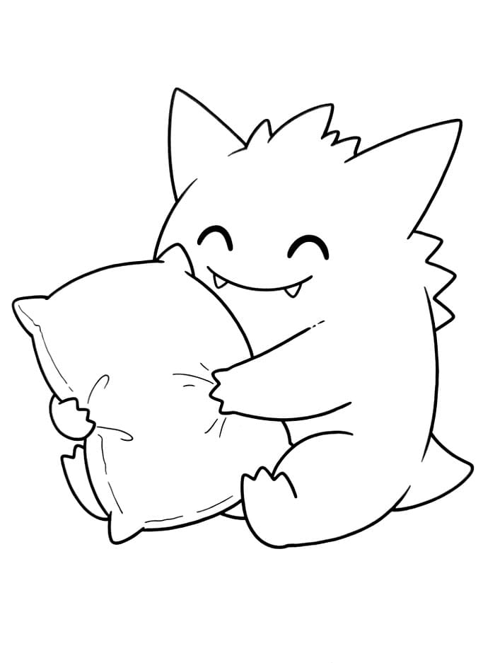 Gengar klemmer pute fargelegging