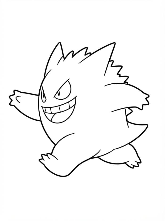 Gengar løper fargelegging