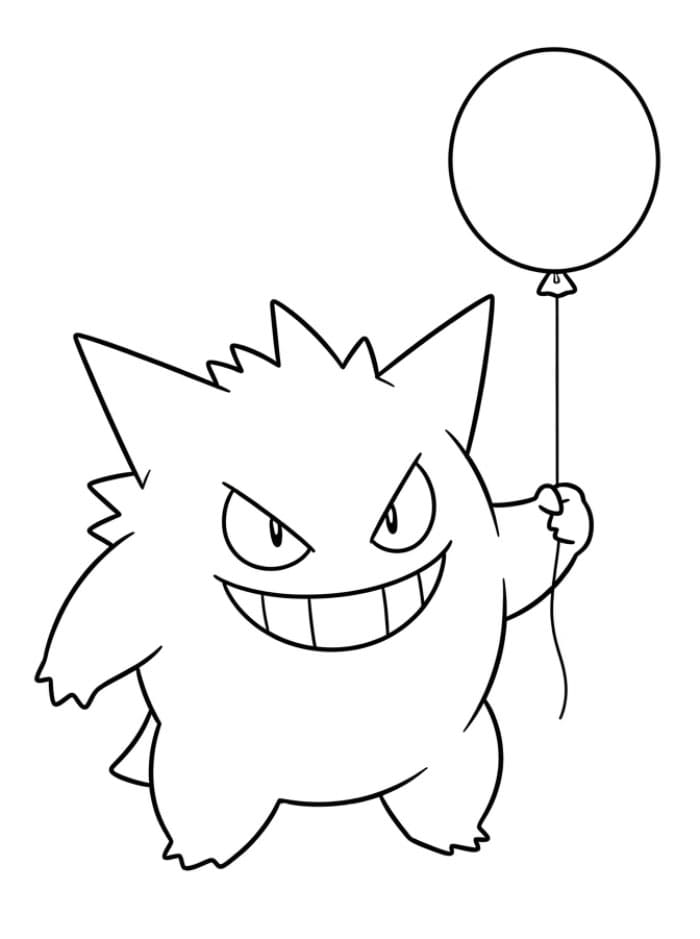 Gengar med ballong fargelegging