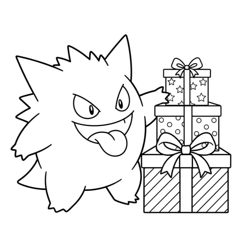 Gengar og gaver fargelegging