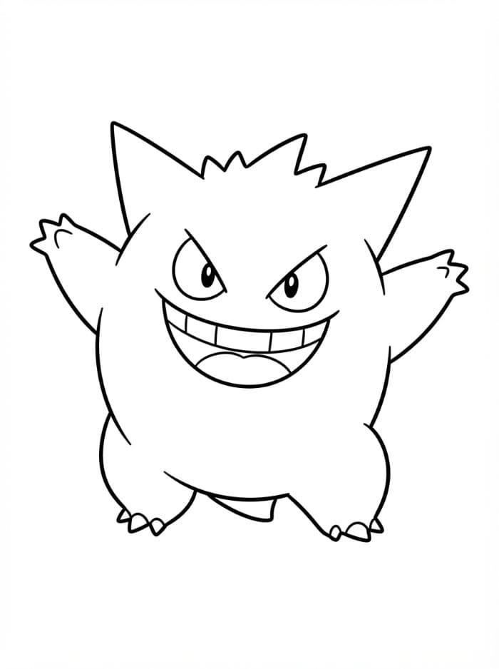 Gengar smiler fargelegging