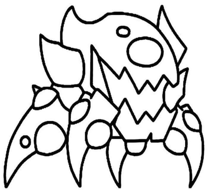 Geometry Dash Edderkoppmonster fargelegging